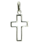 Croix découpé - Argent 925‰ rhodié (12x18mm)