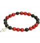 Bracelet - élastique/croix - rouge