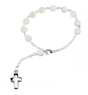 Bracelet - dizainier - perle nacre ronde