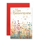 Carte double Bon Anniversaire Champ de Coton Multicolore