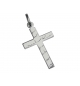 Croix travaillée- Argent 925‰ rhodié (18x26mm)