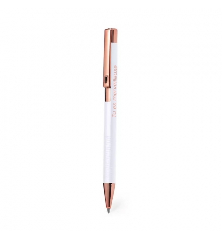 Stylo aluminium Aurore blanc