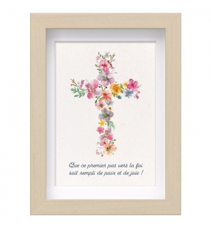 Mon cadre inspiration - Croix en fleurs