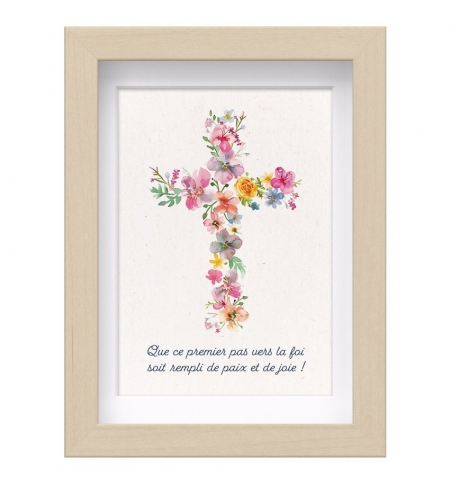 Mon cadre inspiration - Croix en fleurs