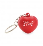 Porte-clé cœur antistress rouge