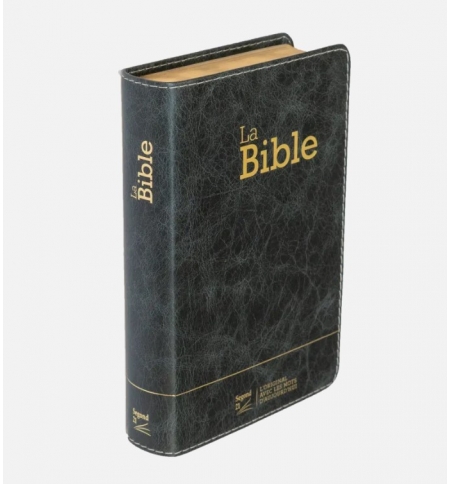 Bible Segond 21 compacte (Premium Style) couverture souple, cuir anthracite, ave