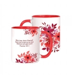 MUG BICOLORE THEME FLORAL PSAUME 103.1