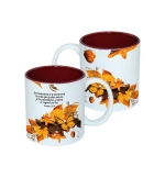 MUG BICOLORE THEME FLORAL PSAUME 32.8