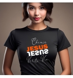 T-shirt unisexe coton "TEE-SHIRT COTON CHEMIN VERITE VIE" Noir