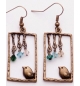 Boucles d'oreilles - Liberté verte ou rose
