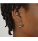 Boucles d'oreilles - Perles prunes