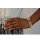 Bracelet - Perles fumées et nacre