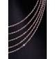 Chaîne gourmette 60cm - laiton/3µm Plaqué Or rosé