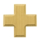 Croix - chêne/bord - 10x10cm