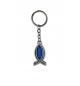 Porte-clés ichtus "Jesus" Bleu