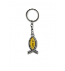 Porte-clés ichtus "Jesus" Jaune
