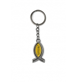 Porte-clés ichtus "Jesus" Jaune