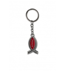 Porte-clés ichtus "Jesus" Rouge