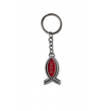Porte-clés ichtus "Jesus" Rouge
