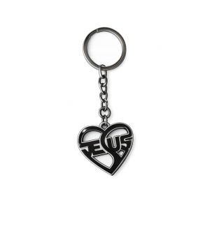 Porte-clés Coeur avec Jésus (Plusieurs couleurs disponibles)