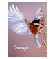 Mini-carte avec un oiseau avec les ailes déployées