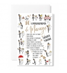 Carte Double Mariage Commandements de mariage coeurs dorés