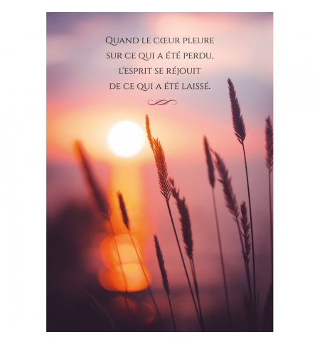 Carte Citation Couchant sur herbes