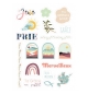 Lot de 3 planches d'autocollants - motifs chrétiens