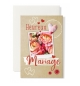 Carte Double Mariage Photo pivoine et coeurs