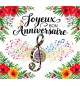 Carte Double Carre Anniversaire Clé de sol