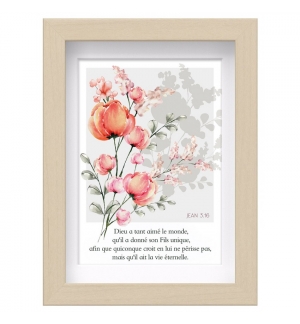 Mon cadre inspiration - Fleurs roses et oranges