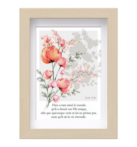 Mon cadre inspiration - Fleurs roses et oranges