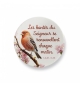 Magnet oiseau "Les bontés du Seigneur"