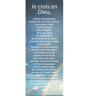 Signet prière - 5,5x15cm Je crois en Dieu