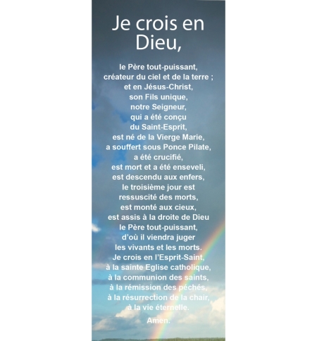 Signet prière - 5,5x15cm Je crois en Dieu