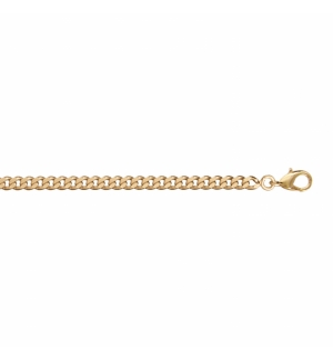 CHAINE GOURMETTE 3.2MM 55CM PLAQUÉ OR