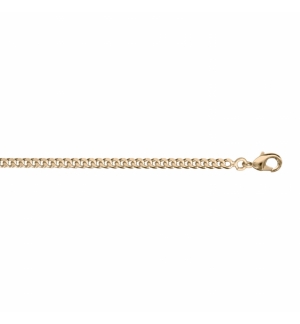 CHAINE GOURMETTE 2.5MM 60CM PLAQUÉ OR