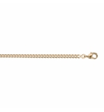 CHAINE GOURMETTE 2.5MM 60CM PLAQUÉ OR