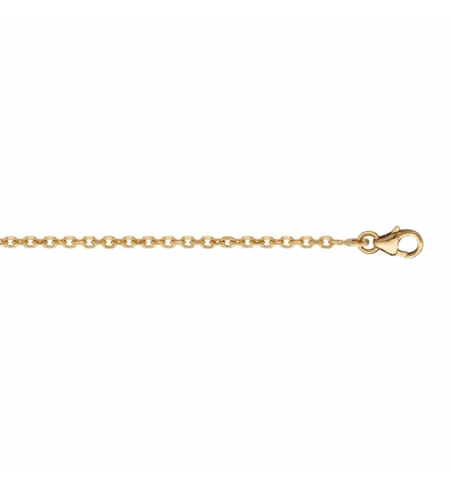 CHAINE FORCAT 2MM 42CM PLAQUÉ OR