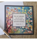 Carte Avec Verset Psaumes 133 : 1