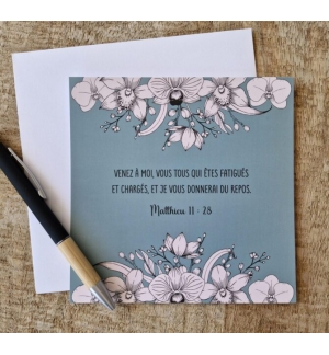 Carte Avec Verset Matthieu 11: 28
