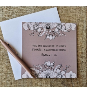Carte Avec Verset Matthieu 11: 28