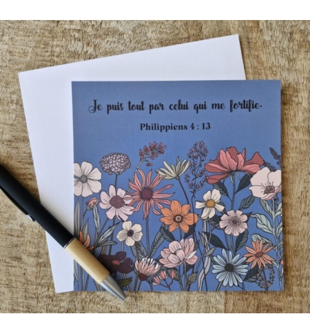Carte Avec Verset Philippiens 4 : 13