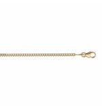 CHAINE GOURMETTE 2.1MM 42CM PLAQUÉ OR