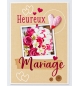 Carte Double Mariage Photo Roses