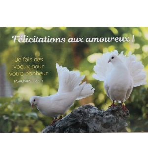 Carte Félicitations aux Amoureux avec verset