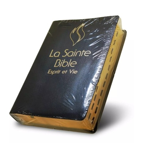 Bible Esprit et Vie Edition Deluxe Cuir Bleu