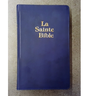 Bible Darby, simili cuir, bleu, semi-rigide, grand format