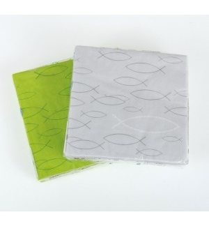 Serviettes papier blanche ou verte