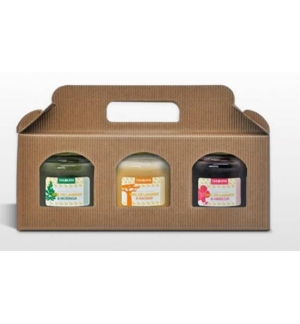 Coffret (3 pots) Miel de lavande au moringa-Hibiscus-Baobab (250g)